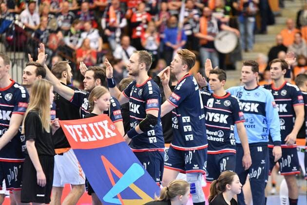 IFK Kristianstad - SG Flensburg-Handewitt, EHF Champions League; Kristianstad, 24.03.18 Kristianstad, 24.03.18, Handball, VELUX EHF Champions League, Saison 2017 2018, Achtelfinale, IFK Kristianstad - SG Flensburg-Handewitt : Einlauf SG Flensburg-Handewitt