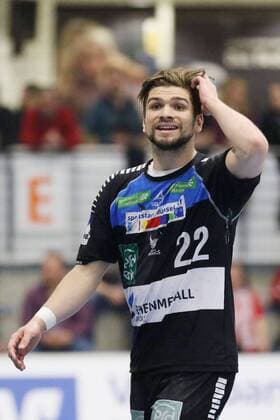 Felix Handschke (HC Rhein Vikings 22), ASV Hamm-Westfalen vs HC Rhein Vikings, Handball, 2. Bundesliga, 24.03.2018, Hamm Copyright: xEIBNER JanxStrohdiekx EP_JSK