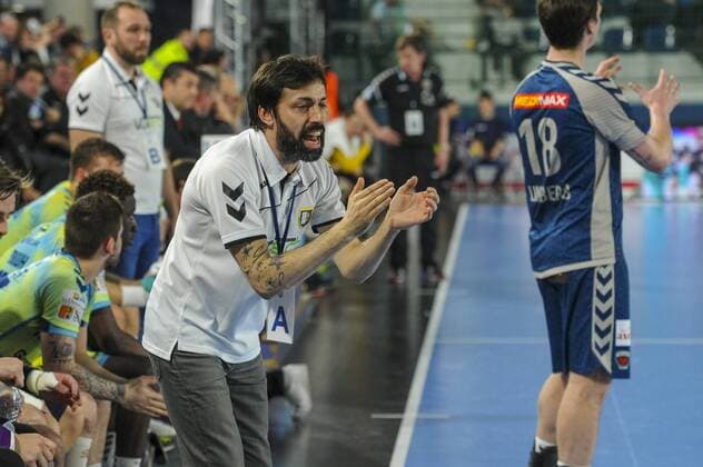 Joel Da Silva Coach Saint Raphael Handball HANDBALL : Saint Raphael vs Fuchse Berlin - EHF Cup - Phase de groupe - Saint Raphael - 24 03 2018 NorbertScanella Panoramic 