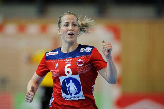 Handball , Kvinner , EM-Kvalifisering , Kvalifisering til EM , 25.03.2018 , 20180325 Norge - Kroatia Norges Heidi L¿ke jubler for et mal i f¿rste omgang Foto: Sjur St¿len Digitalsport 