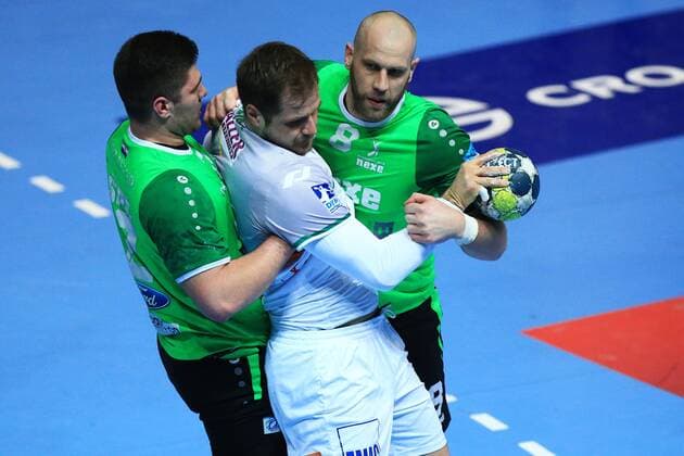 EHF cup, RK Nexe - Frisch Auf Frisch Auf Goeppingen 26.03.2018., Nasice, Croatia - EHF cup, group C, round 5, RK Nexe - Frisch Auf Goeppingen. Marin Sipic, Kresimir Kozina, Marko Mrdjenovic  DavorxJavorovic PIXSELL
