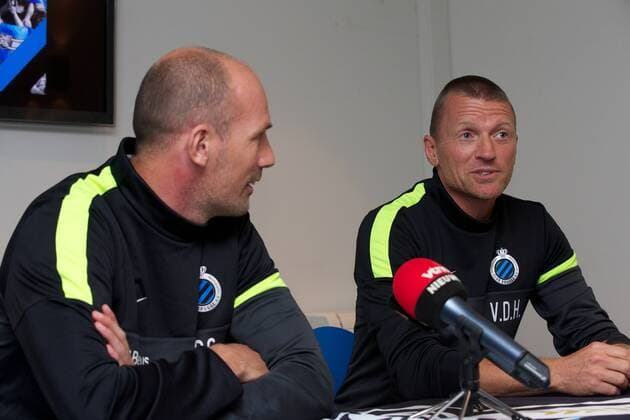- BRUGGE, BELGIUM: Club s assistant coach Philippe Clement and Club s midfielder coach Stephan Van der Heyden pictured during a press conference PK Pressekonferenz of Belgian first division soccer team Club Brugge KV, Friday 20 September 2013, in Brugge. Yesterday Club announced the dismissal of Spanish head coach Juan Carlos Garrido. Garrido will be succeeded by Michel Preud homme. KURTxDESPLENTER x46268732x