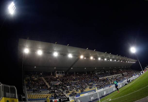 v.li.: Flutlichtpremiere in Jena, Fussball, 3. Liga, FC Carl Zeiss Jena - FC Würzburger Kickers,
