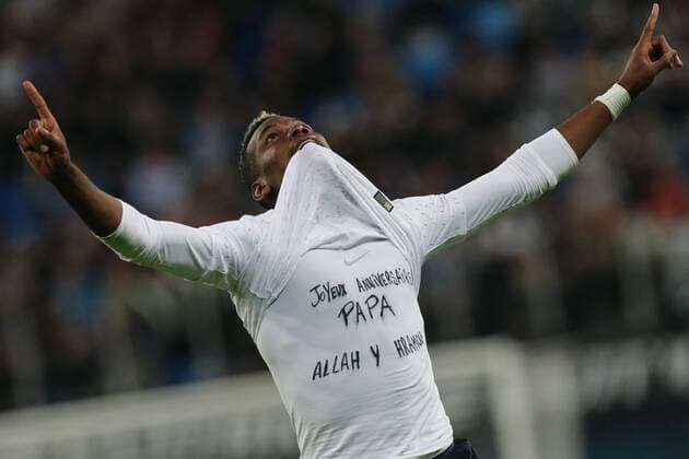 Fußball, Länderspiel, Russland - Frankreich March 27, 2018 - Saint Petersburg, Russia - France s midfielder Paul Pogba celebrates after scoring the team s second goal during an International Friendly Länderspiel football match between Russia and France at the Saint Petersburg Stadium in Saint Petersburg on March 27, 2018. Russia v France - International Friendly  - ZUMAn230 20180327_zaa_n230_298 Copyright: xIgorxRussakx