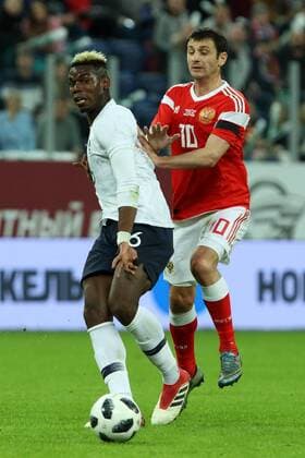 Fußball, Länderspiel, Russland - Frankreich March 27, 2018 - St. Petersburg, Russia - March 27, 2018- Russia, St. Petersburg. Friendly football match between Russia v France. International Football 2018 - Russia v France  - ZUMAl75_ 20180327_zaf_l75_249 Copyright: xAlexanderxKulebyakinx