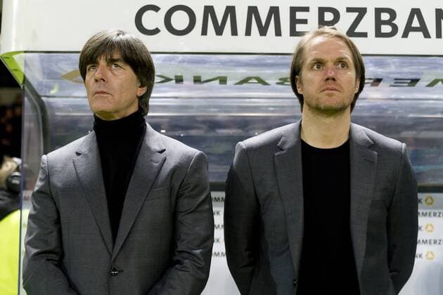 Berlin, Germany 27.03.2017, Testspiel, Freundschaftspiel, Deutschland - Brasilien, Trainer Joachim Loew (GER) und Assistenztrainer Thomas Schneider (GER) ( DeFodi053