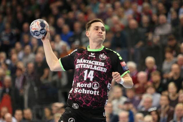 SG Flensburg-Handewitt - IFK Kristianstad, EHF Champions League; Flensburg, 28.03.18 Flensburg, 28.03.18, Handball, VELUX EHF Champions League, Saison 2017 2018, Achtelfinale, SG Flensburg-Handewitt - IFK Kristianstad : Hampus Wanne (SG Flensburg-Handewitt, 14)