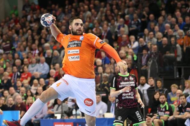 SG Flensburg-Handewitt - IFK Kristianstad, EHF Champions League; Flensburg, 28.03.18 Flensburg, 28.03.18, Handball, VELUX EHF Champions League, Saison 2017 2018, Achtelfinale, SG Flensburg-Handewitt - IFK Kristianstad : Mario Lipovac (IFK Kristianstad, 04)