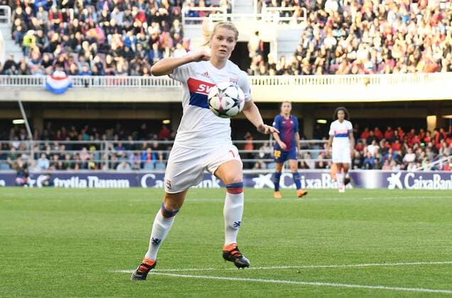BARCELONA, 28-03-2018. UEFA Women s Champions League 2017 2018. 1 4. FC Barcelona Barca 0 - 1 Olympique Lyonnais. Ada Hegerberg of Olympique Lyonnais. Barcelona - Olympique Lyonnais (UEFA Women s Champions League)  x2082681x