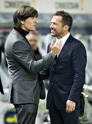Berlin, 27.03.2018 Trainer Joachim Löw (Deutschland), Lothar Matthäus Deutschland - Brasilien