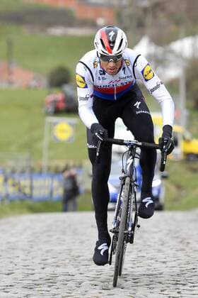 Czech Zdenek Stybar of Quick-Step Floors pictured in action during a track reconnaissance, Friday 30 March 2018, ahead of Sunday s Ronde van Vlaanderen 2018 - Tour des Flandres - Tour of Flanders one day cycling race. DIRKxWAEM  x05321210x
