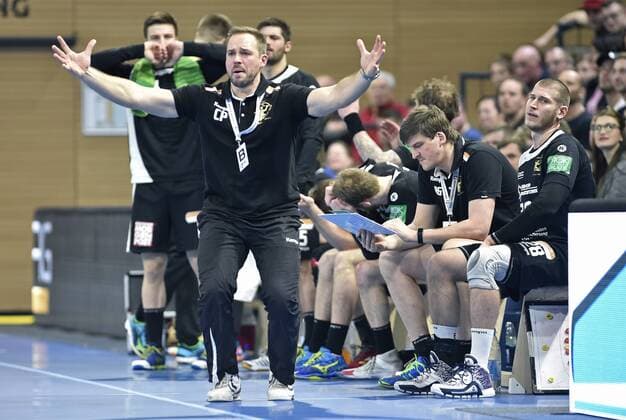29.03.2018, Handball, 2. Bundesliga, HC Elbflorenz Dresden - Dessau-Rosslauer HV 24:21, Dresdens Trainer Christian Pöhler, c