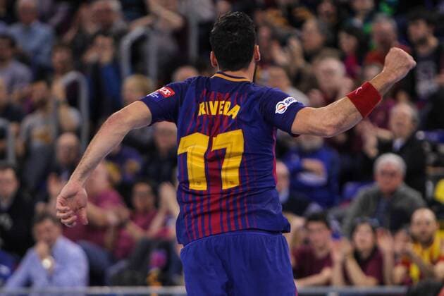 Spain: FC Barcelona Barca and Montpellier HB Match played on 31st of March at Palau Blaugrana (Barcelona) between FC Barcelona and Montpellier HB EDITORIAL USE ONLY. Barcelona Barcelona Spain Palau blaugrana  UkkoxImagesx xPacificxPress