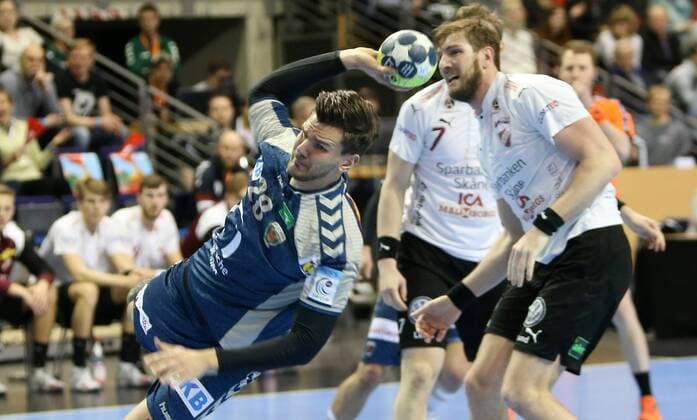 01.04.18, Handball - EHF-Pokal, Gruppe B, 12.Spieltag, Füchse Berlin - Lugi Lund Bild: Erik Schmidt Handball - EHF-Pokal - Füchse Berlin - Lugi Lund