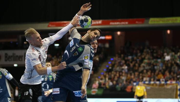 01.04.18, Handball - EHF-Pokal, Gruppe B, 12.Spieltag, Füchse Berlin - Lugi Lund Bild: Stipe Mandalinic Handball - EHF-Pokal - Füchse Berlin - Lugi Lund