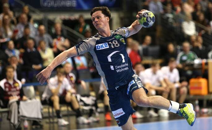 01.04.18, Handball - EHF-Pokal, Gruppe B, 12.Spieltag, Füchse Berlin - Lugi Lund Bild: Hans Lindberg Handball - EHF-Pokal - Füchse Berlin - Lugi Lund