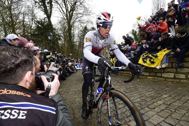 Oudenaarde, Belgium - April 1 : STYBAR Zdenek (CZE) of Quick - Step Floors during the Flanders Classics UCI WorldTour 102nd Ronde van Vlaanderen cycling race with start in Antwerpen and finish in Oudenaarde on April 1, 2018 in Oudenaarde, Belgium, 01 04 2018 CYCLISME : Tour des Flandres - 01 04 2018 PhotoNews Panoramic 