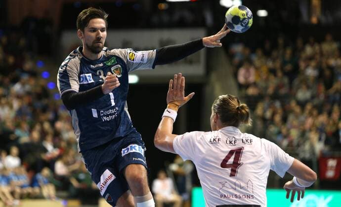 01.04.18, Handball - EHF-Pokal, Gruppe B, 12.Spieltag, Füchse Berlin - Lugi Lund Bild: Fabian Wiede Handball - EHF-Pokal - Füchse Berlin - Lugi Lund