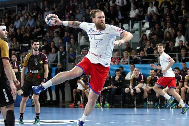 Pavel Horak (Brest) HANDBALL : VELUX EHF Champions League - 18eme de finale retour - HBC Nantes vs HC Meshkov Brest - 01 04 2018 KevinDomas Panoramic 