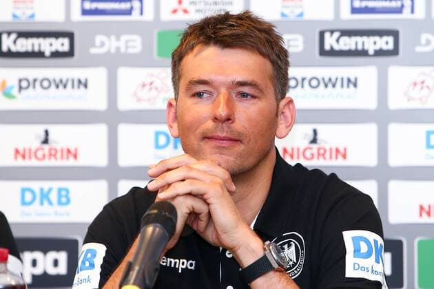 DHB Pressekonferenz Handball Leipzig, 03.04.2018, Lindner Hotel, Pressekonferenz DHB Männer Nationalmannschaft vor dem Länderspiel gegen Serbien , Im Bild: Bundestrainer Christian Prokop ,