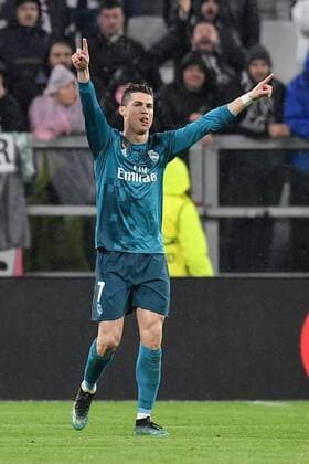 Esultanza dopo il gol di Cristiano Ronaldo Real. Goal celebration. Torino 03-04-2018 Stadium Champions League 2017 2018 Round of 8 Juventus - Real Madrid Foto Andrea Staccioli Insidefoto andreaxstaccioli