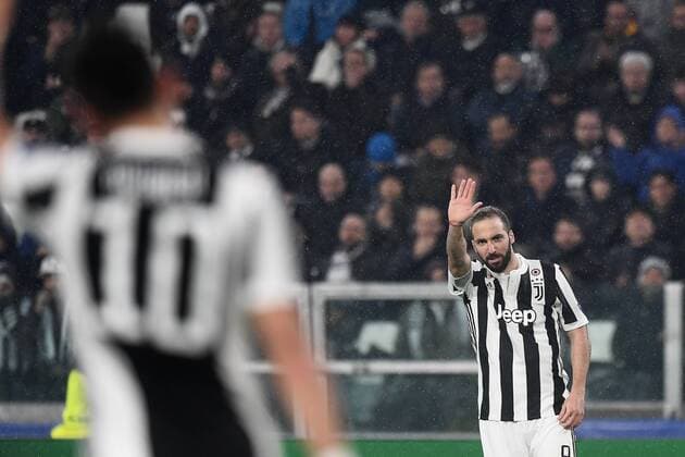 Mg Torino 03 04 2018 - Champions League Juventus-Real Madrid foto Matteo Gribaudi Image nella foto: Gonzalo Higuain-Paulo Dybala 