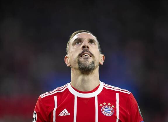 Sevilla; SPAIN-APRIL 03: Franck Ribery of Bayern Munich during the Champions League match between Sevilla FC v Bayern Munich at the Sanchez Pizjuan stadium on April 03th; 2018 in Sevilla Spain (PHOTO by Cristobal Duenas  xx xx