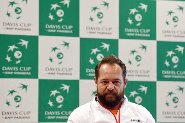 Croatian Davis Cup Representative Zeljko Krajan at a press conference PK Pressekonferenz 04.04.2018., Croatia, Varazdin - Croatian Davis Cup Representative Zeljko Krajan at a press conference.  VjeranxZganecxRogulja PIXSELL