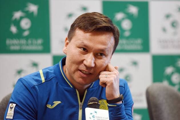 Dias Doskarayev at a press conference PK Pressekonferenz 04.04.2018., Croatia, Varazdin - The Kazahstan Davis Cup team s representative Dias Doskarayev at a press conference.  VjeranxZganecxRogulja PIXSELL