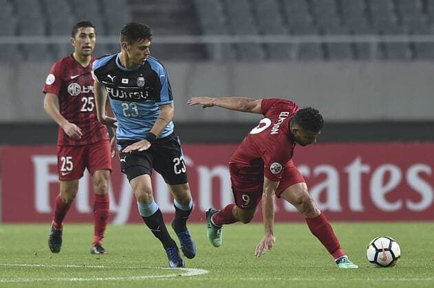 SHANGHAI, CHINA - APRIL 04: Elkeson 9 of Shanghai SIPG drives the ball during AFC Champions League Group F match between Shanghai SIPG and Kawasaki Frontale at the Shanghai Stadium on April 4, 2018 in Shanghai, China.  Copyright: xVCGx CFP111149488560 