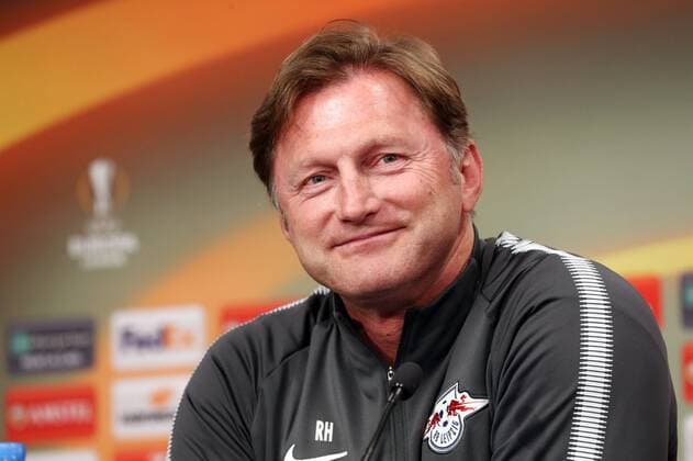 Bilder des Tages - SPORT RB Leipzig - PK Euro League Leipzig, 04.04.2018, Red Bull Arena, Fussball, UEFA EURO EM Europameisterschaft Fussball League , PK am Vortag des Viertelfinals, RB Leipzig vs. Olympique de Marseille , Im Bild: Trainer Ralph Hasenhüttl Hasenhuettl (RB Leipzig) ,