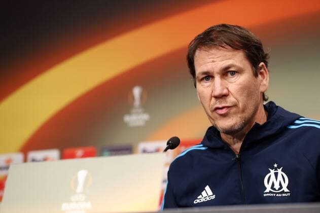Olympique Marseille - PK Euro League Leipzig, 04.04.2018, Red Bull Arena, Fussball, UEFA EURO EM Europameisterschaft Fussball League , PK am Vortag des Viertelfinals, RB Leipzig vs. Olympique de Marseille , Im Bild: Trainer Rudi Garcia (Olympique Marseille) ,