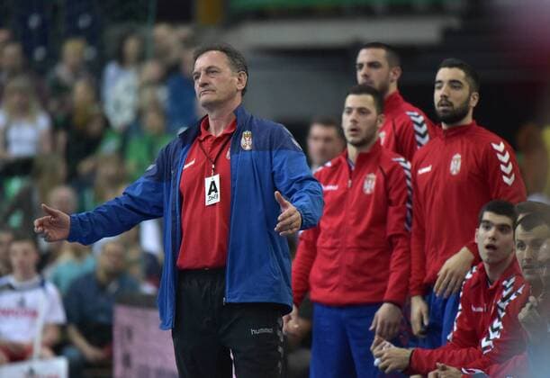 Serbien Trainer Ljubomir Obradovic beim Spiel Deutschland (GER) vs Serbien (SRB), Handball, Laenderspiel, EHF, Testspiel, 04.04.2018 Leipzig Copyright: xEIBNER ChristianxModlax EP_CMA