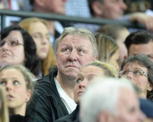 Handball, Herren, Länderspiel in Leipzig, Saison 2017 18, Deutschland - Serbien, Horst Hrubesch (Bundestrainer Fußball-Nationalmannschaft der Frauen), 04.04.18, Copyright: xMichaelxHundtx xMatthiasxKochx