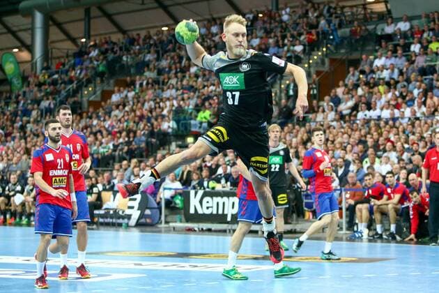 Deutschland - Serbien Handball Leipzig, 04.04.2018, Arena Leipzig, Handball, Länderspiel, Männer, Deutschland - Serbien 26:19 (12:7) , Im Bild: Matthias Musche (37, Deutschland) ,
