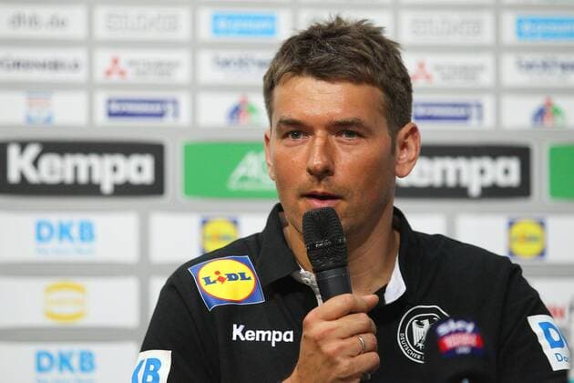 Handball: Germany vs. Serbia, Leipzig 2018 Handball Laenderspiel der Maenner: Deutschland Germany vs. Serbien Serbia am 04.04.2018 in der Arena Leipzig Germany. Im Bild: Trainer Coach Christian PROKOP (GER), Pressekonferenz.