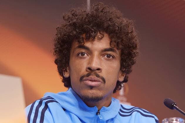 Fußball-Europa League 2017 18, Pressekonferenz vor RB Leipzig - Olympique Marseille (04.04.2018 Spiel am 05.04.2018) Luiz Gustavo, Spieler von Olympique Marseille. Leipzig Sachsen Deutschland
