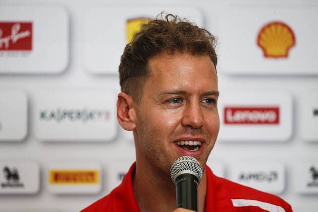 Sebastian Vettel of Scuderia Ferrari is seen during preparations of the Bahrain Formula One Grand Prix at the Bahrain International Circuit in Sakhir, Bahrain on 5 April 2018. Copyright: xJamesxGasperottix 19520030