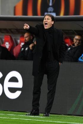 Fussball, Herren, Saison 2017 2018, Europa League (Viertelfinale, Hinspiel), RB Leipzig - Olympique Marseille, Cheftrainer Rudi Garcia (Olympique Marseille), 05.04.2018, Copyright: xMatthiasxKochx