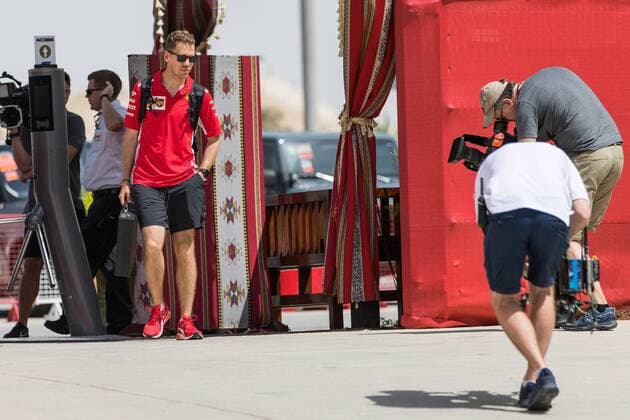 Sebastian Vettel (Scuderia Ferrari) , Grosser Preis von Bahrain 2018, Freies Training, 07.04.18, Foto:Illmann Eibner Sachir Copyright: xEIBNER Illmannx EP_EER