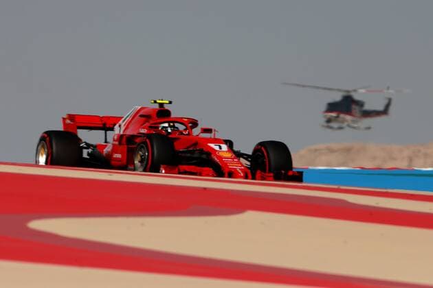 Motorsports: FIA Formula One World Championship WM Weltmeisterschaft 2018, Grand Prix of Bahrain, Helicopter 7 Kimi Raikkonen (FIN, Scuderia Ferrari), Sakhir Bahrain