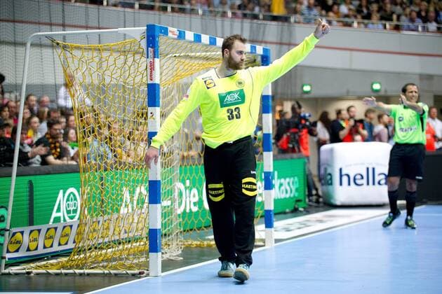 Andreas Wolff (Nr. 33 Deutschland) mit Daumen nach oben Deutschland - Serbien Dortmund Copyright: xDanielxReinelt xEibner-Pressefotox EP_drt