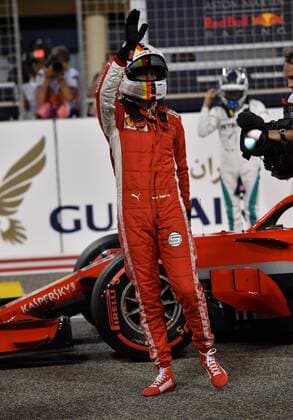 Sebastian Vettel, Scuderia Ferrari, formula 1 GP, Bahrain in Manama Shakir 07.04.2018 Photo:mspb Jerry Andre Sebastian Vettel, formula 1 GP, Bahrain, 2018