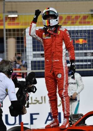 Sebastian Vettel, Scuderia Ferrari, formula 1 GP, Bahrain in Manama Shakir 07.04.2018 Photo:mspb Jerry Andre Sebastian Vettel, formula 1 GP, Bahrain, 2018