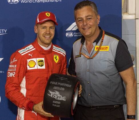 Sebastian Vettel (Scuderia Ferrari) , Grosser Preis von Bahrain 2018, Qualifying, 07.04.18, Foto:Illmann Eibner Sachir Copyright: xEIBNER Illmannx EP_EER