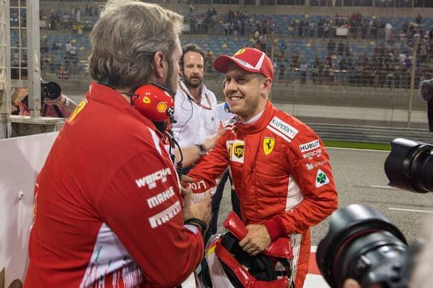 Sebastian Vettel (Scuderia Ferrari) , Grosser Preis von Bahrain 2018, Qualifying, 07.04.18, Foto:Illmann Eibner Sachir Copyright: xEIBNER Illmannx EP_EER
