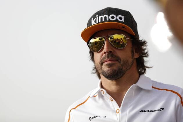 April 8, 2018 - Sakhir, Kingdom of Bahrain - FERNANDO ALONSO of McLaren F1 Team prior to the 2018 FIA Formula 1 Bahrain Grand Prix at Bahrain International Circuit in Sakhir, Kingdom of Bahrain. Bahrain Grand Prix 2018 - Vettel wins - ZUMAg147 20180408_zap_g147_002 Copyright: xJamesxGasperottix