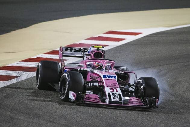 OCON Esteban (fra), Force India F1 VJM11, action during 2018 Formula 1 FIA World Championship WM Weltmeisterschaft Bahrain Grand Prix, Sakhir Bahrain