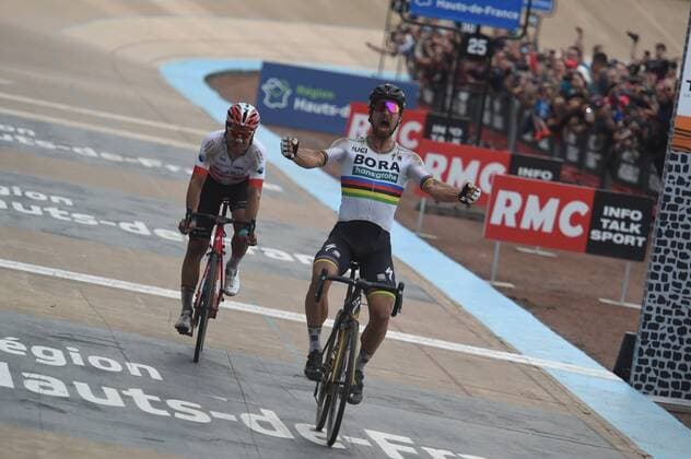 08-04-2018 Paris - Roubaix; 2018, Bora - Hansgrohe; 2018, Ag2r La Mondiale; Sagan, Peter; Dillier, Silvan; Roubaix; 