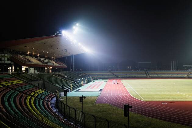 Berlin, Deutschland, 28.03.2018: Friedrich-Ludwig-Jahn-Sportpark.